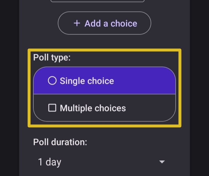 Type of the poll